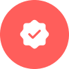 Red circle with white checkmark