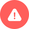 Warning icon with exclamation mark
